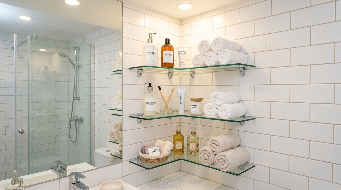 Add a recessed niche for a clean look